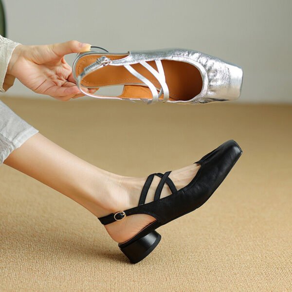 CHIKO Carla Square Toe Block Heels Slingback Shoes - Image 2