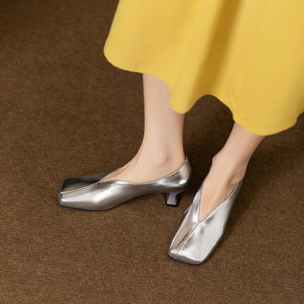 CHIKO Aubrielle Square Toe Kitten Heels Pumps Shoes - Image 2