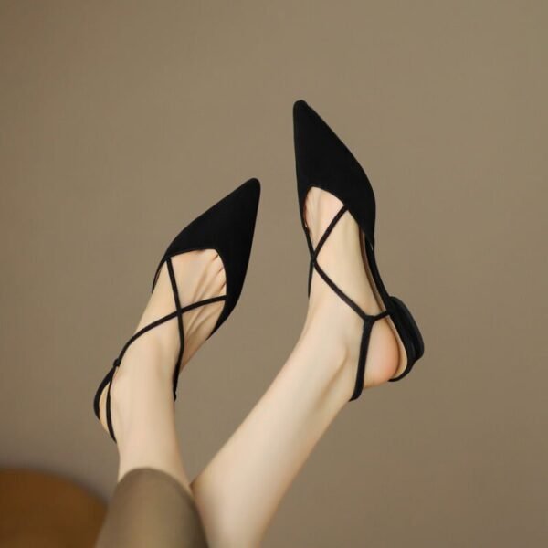 CHIKO Jalila Pointy Toe Block Heels Slingback Shoes
