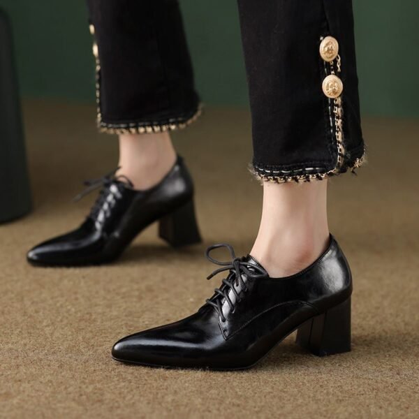 CHIKO Lisa Pointy Toe Block Heels Oxfords Shoes