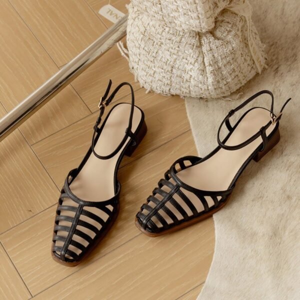 CHIKO Tiffany Square Toe Block Heels Heeled Sandals