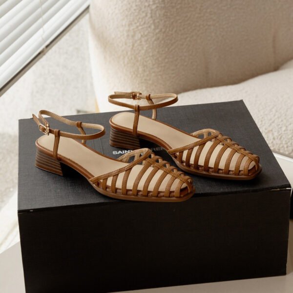 CHIKO Tiffany Square Toe Block Heels Heeled Sandals - Image 2