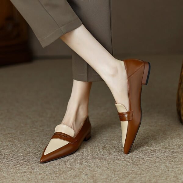 CHIKO Elia Pointy Toe Block Heels Loafers Shoes - Image 2