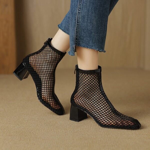 CHIKO Jeric Round Toe Block Heels Ankle Boots