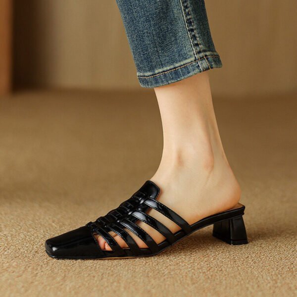 CHIKO Jazmin Square Toe Chunky Heels Clogs/Mules Shoes - Image 2