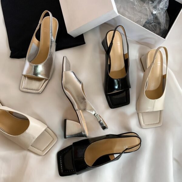 CHIKO Emiliana Open Toe Block Heels Slingback Shoes