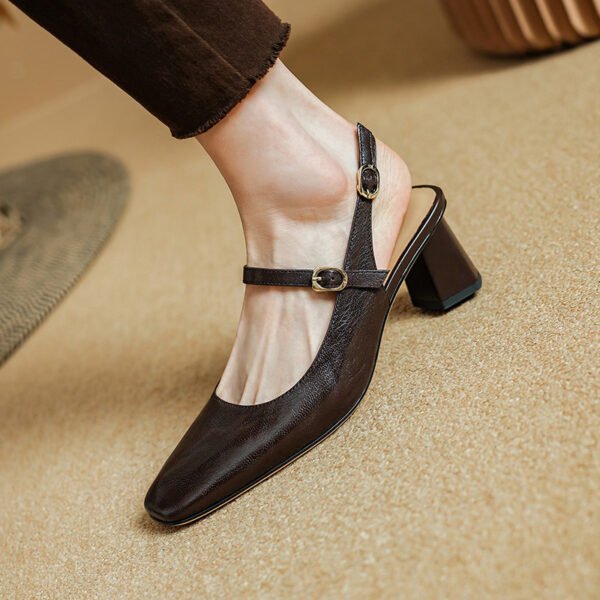 CHIKO Kamilah Square Toe Block Heels Slingback Shoes - Image 2