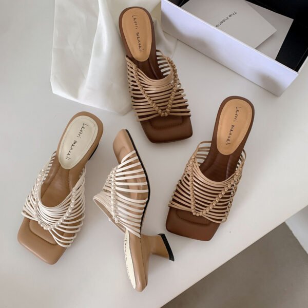 CHIKO Ainhoa Open Toe Kitten Heels Slides Sandals - Image 2