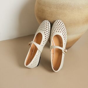 CHIKO Soleil Round Toe Block Heels Mary Jane Flats