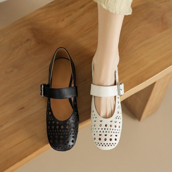 CHIKO Kalie Round Toe Block Heels Mary Jane Flats - Image 2