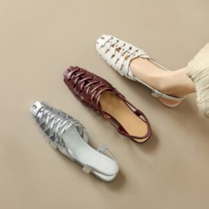 CHIKO Elsa Round Toe Block Heels Slingback Shoes