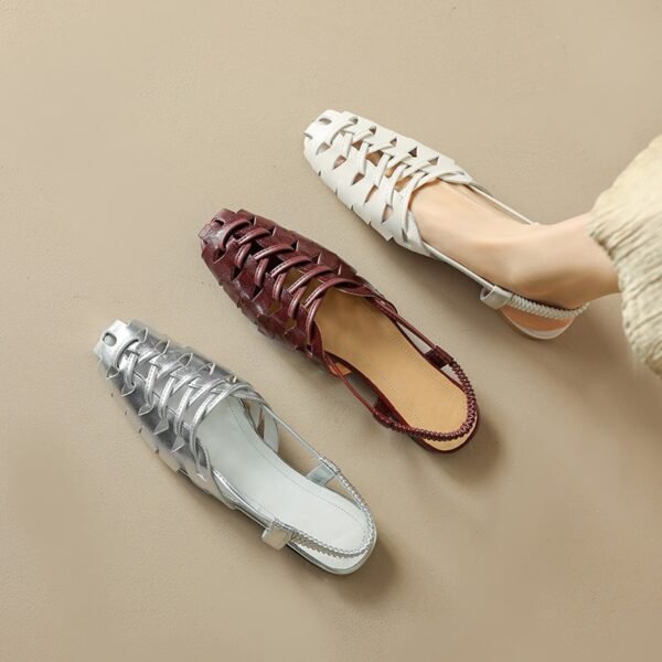 CHIKO Elsa Round Toe Block Heels Slingback Shoes