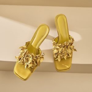 CHIKO Kally Open Toe Kitten Heels Slides Sandals