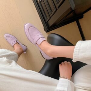 CHIKO Kadeja Round Toe Block Heels Loafer Flats