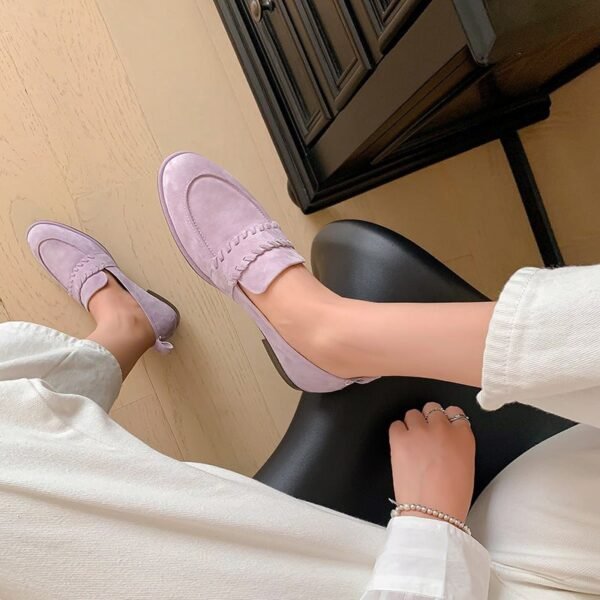 CHIKO Kadeja Round Toe Block Heels Loafer Flats