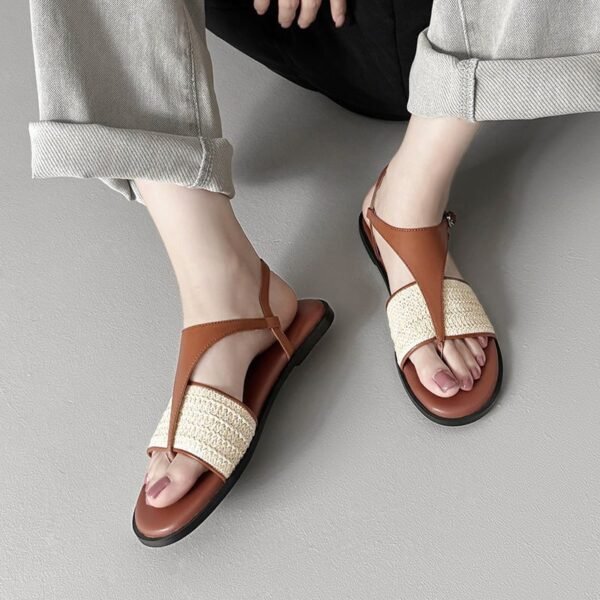 CHIKO Kadin Open Toe Block Heels Flats Sandals - Image 2