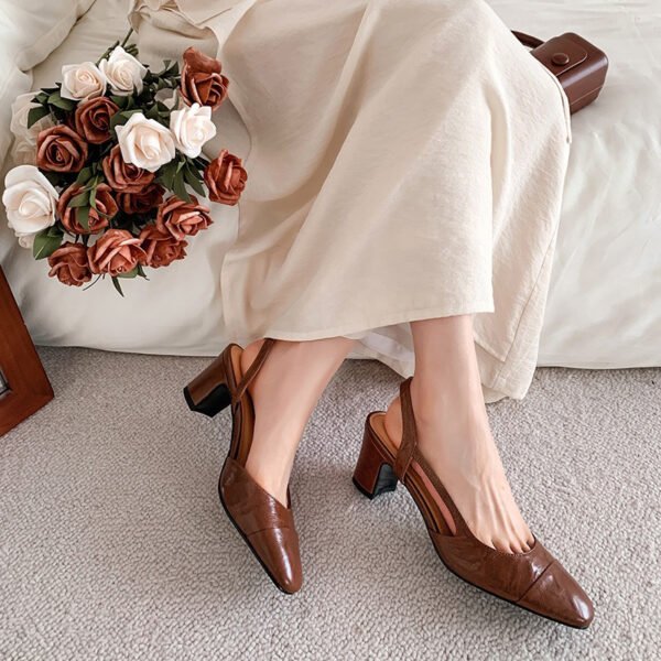 CHIKO Kalah Round Toe Block Heels Slingback Shoes - Image 2
