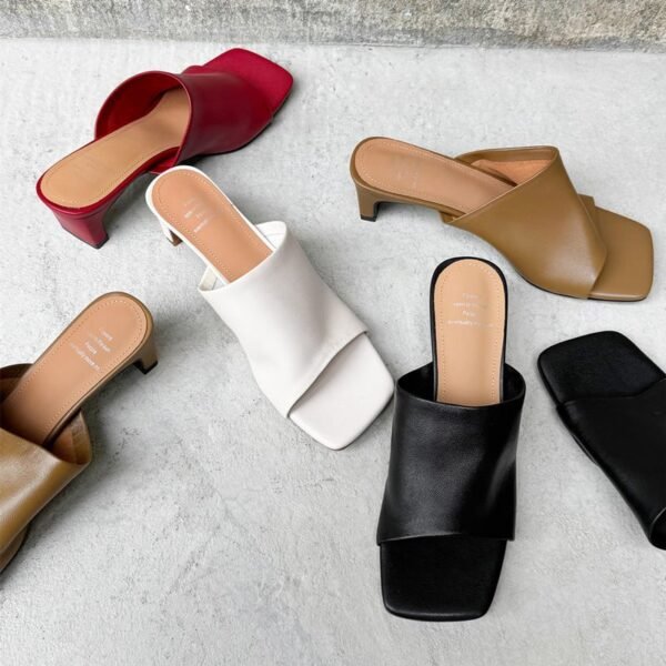 CHIKO Kalen Open Toe Chunky Heels Slides Sandals