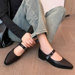 CHIKO Jarnila Pointy Toe Block Heels Mary Jane Shoes