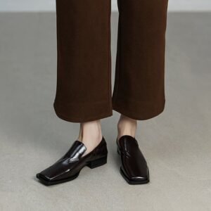 CHIKO Jazmin Square Toe Block Heels Loafers Shoes