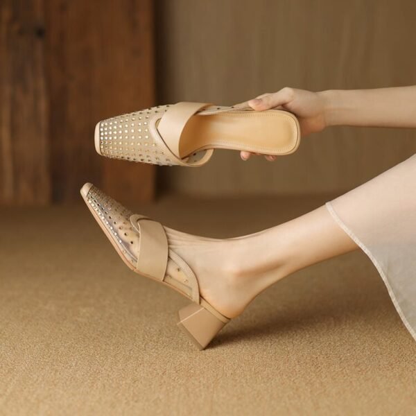 CHIKO Kadeja Square Toe Block Heels Clogs/Mules Shoes
