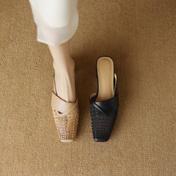 CHIKO Kadeja Square Toe Block Heels Clogs/Mules Shoes - Image 2