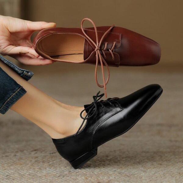CHIKO Jesenia Square Toe Block Heels Oxfords Shoes
