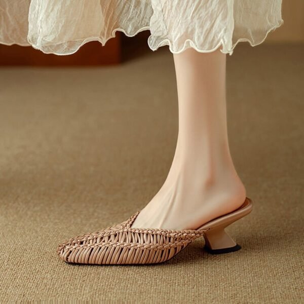 CHIKO Ulima Square Toe Curve Heels Clogs/Mules Shoes