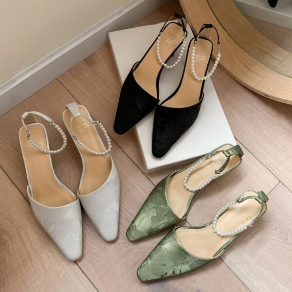 CHIKO Zoraida Pointy Toe Chunky Heels Pumps Shoes - Image 2