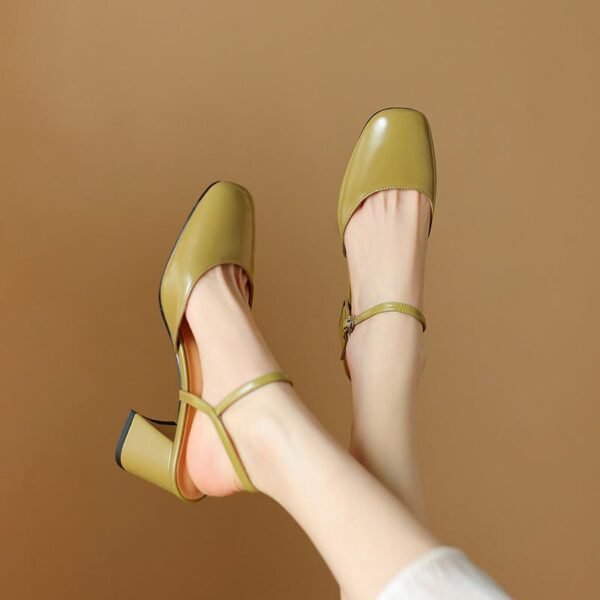 CHIKO Zahra Square Toe Block Heels Slingback Shoes - Image 2