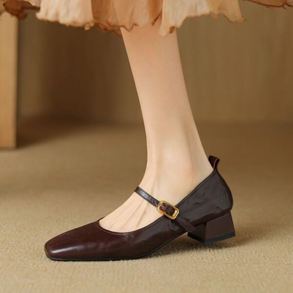 CHIKO Yiesha Square Toe Block Heels Mary Jane Shoes