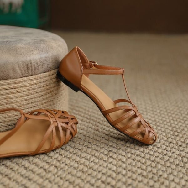 CHIKO Minore Round Toe Block Heels T-Strap Shoes - Image 2