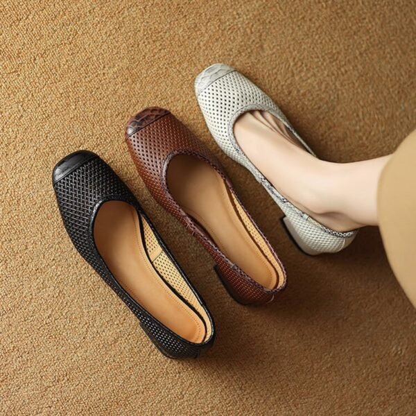 CHIKO Mirrin Square Toe Block Heels Pumps Shoes