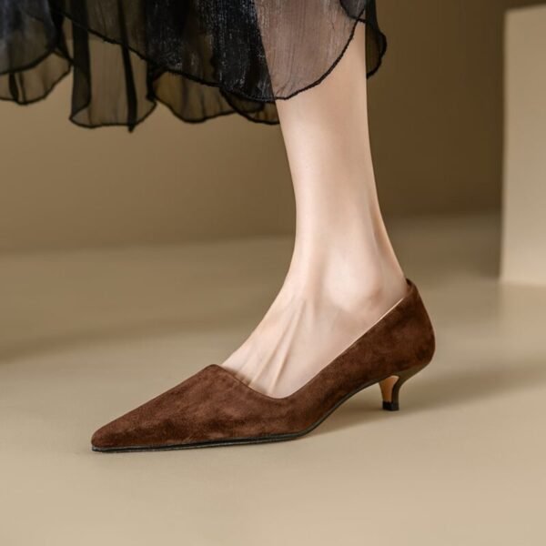 CHIKO Nandalia Pointy Toe Kitten Heels Pumps Shoes - Image 2