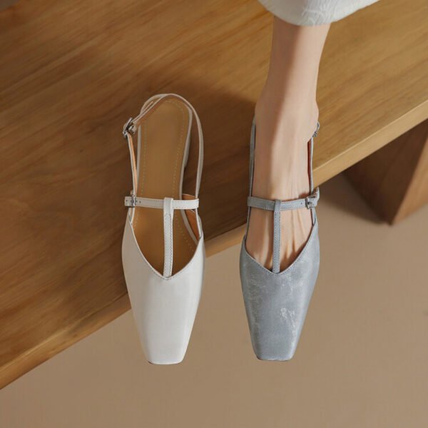 CHIKO Merrina Square Toe Block Heels Slingback Shoes - Image 2