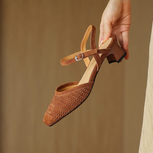 CHIKO Jilli Square Toe Block Heels Slingback Shoes - Image 2