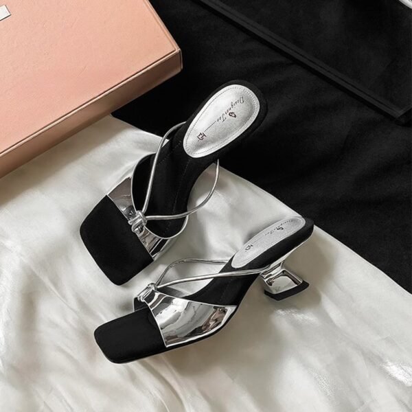 CHIKO Kaiya Open Toe Kitten Heels Slides Sandals - Image 2