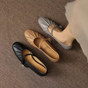 CHIKO Lemana Round Toe Block Heels Mary Jane Shoes