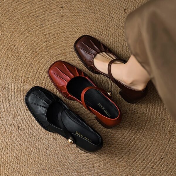CHIKO Kamballa Round Toe Block Heels Mary Jane Shoes