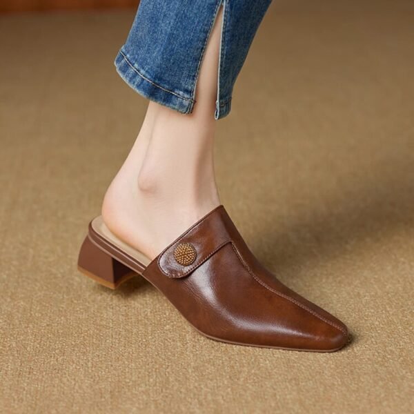 CHIKO Aranzazu Pointy Toe Block Heels Clogs/Mules Shoes