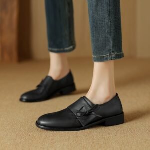 CHIKO Tabetha Round Toe Block Heels Oxfords Shoes
