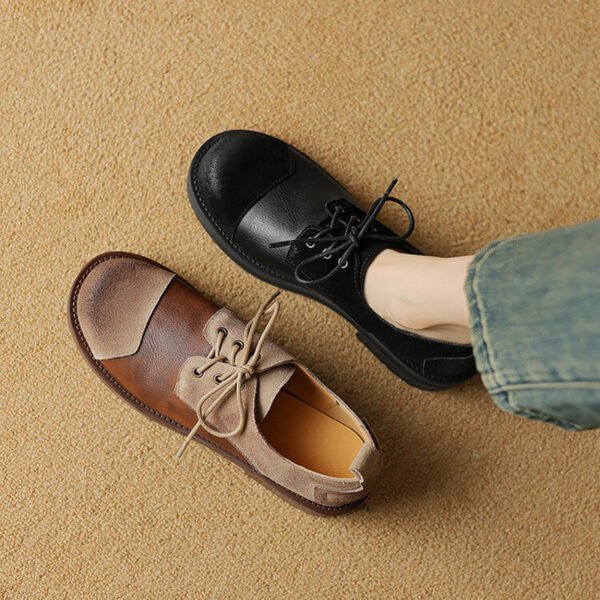 CHIKO Bakarne Round Toe Block Heels Oxfords Shoes - Image 2