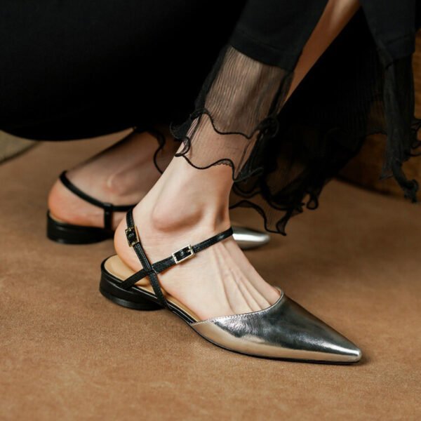 CHIKO Garaitz Pointy Toe Block Heels Slingback Shoes - Image 2