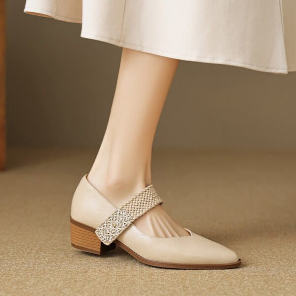 CHIKO Tameka Pointy Toe Block Heels Mary Jane Shoes - Image 2