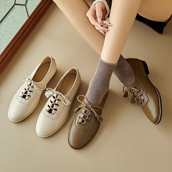 CHIKO Timeka Round Toe Block Heels Oxfords Shoes - Image 2