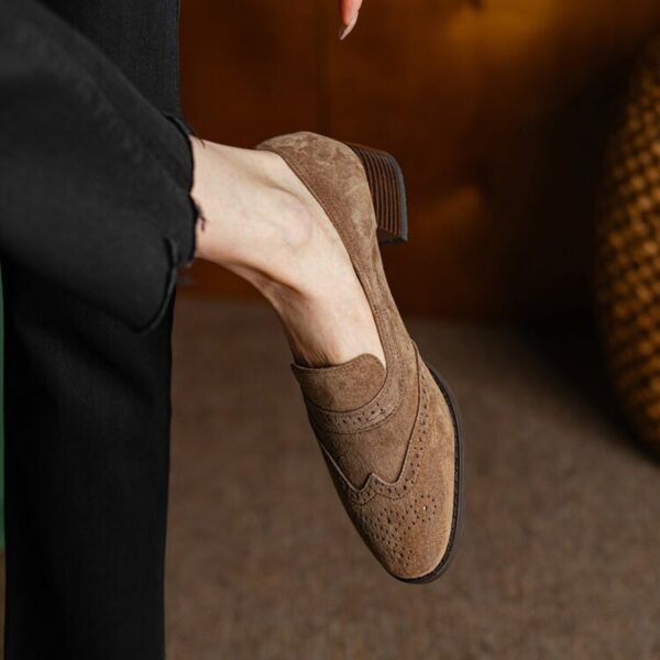 CHIKO Donetsi Round Toe Block Heels Loafers Shoes