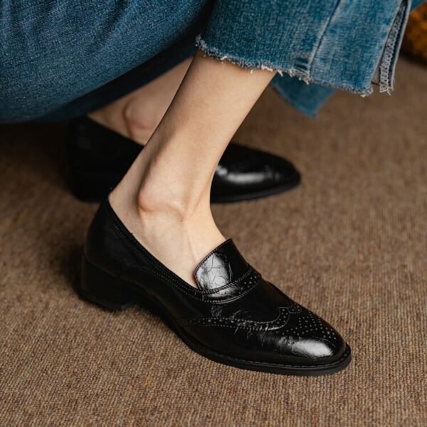 CHIKO Donetsi Round Toe Block Heels Loafers Shoes - Image 2