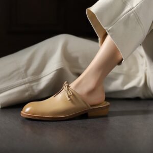 CHIKO Nairi Round Toe Block Heels Clogs/Mules Shoes