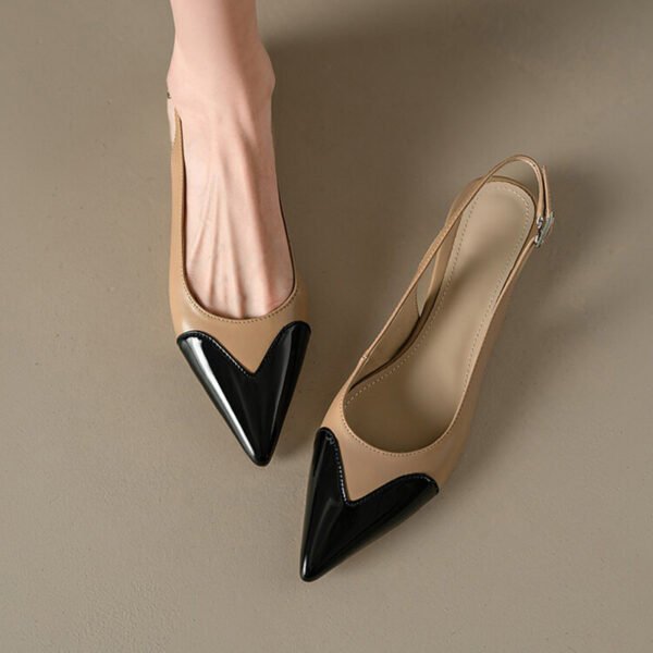 CHIKO Floria Pointy Toe Block Heels Slingback Shoes - Image 2