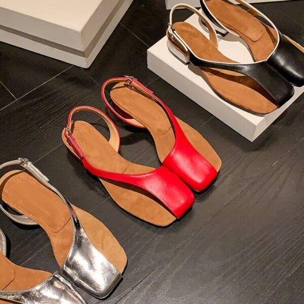 CHIKO Eider Square Toe Block Heels Flats Sandals - Image 2